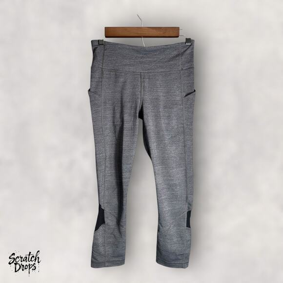 Lululemon Pace Rival Crop Leggings 22 Inch Black Size 4 High Rise Activewear - Picture 1 of 6